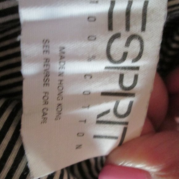 Vtg ESPRIT gray POLKA DOTS long sleeves shirt M - Picture 14 of 15